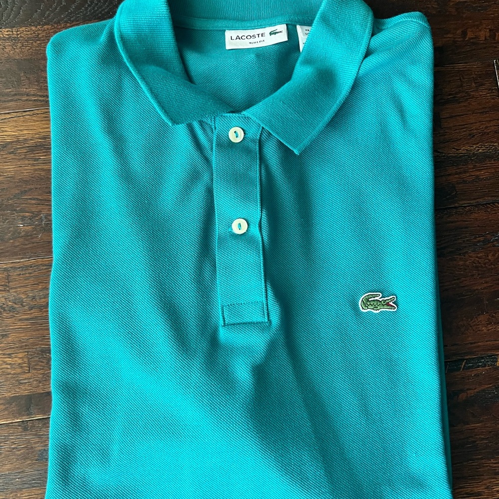Lacoste Teal Polo Shirt 8